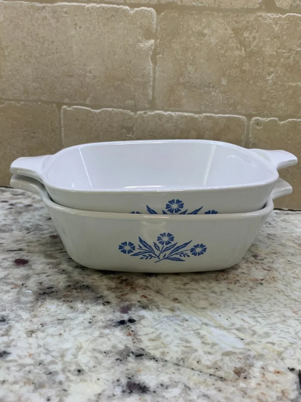 Vintage Corning Ware Set of 2 Blue Cornflower P-41-B 1 3/4 cup